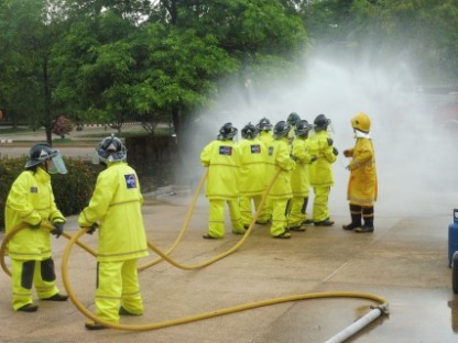 วิธีการดับเพลิงโดยใช้สายดับเพลิง หัวฉีด